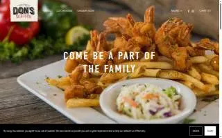 Dons Seafood - Denham Springs website