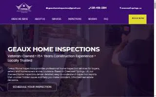 Geaux Home Inspections of Denham Springs website