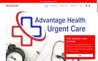 Advantage Health Urgent Care website