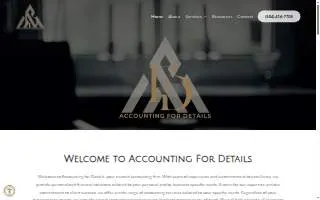 Accounting For Details, LLC of Estelle website