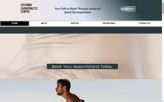 Coleman Chiropractic Center website