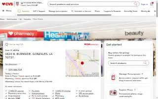 CVS Pharmacy of Gonzales website