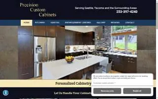 Precision Custom Cabinets LLC website