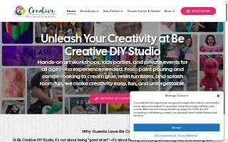 Be Creative DIY Studio website