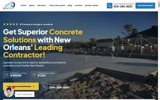 Big Easy Concrete website