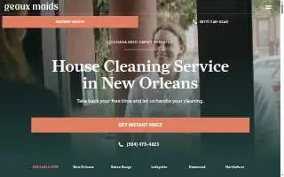 Geaux Maids of Hammond website