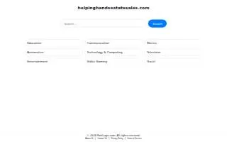 Helping Hands Estate Sales website