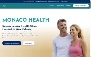 Monaco Health website