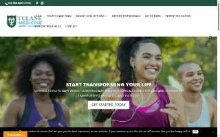 Tulane Weight Loss Center of Harahan website