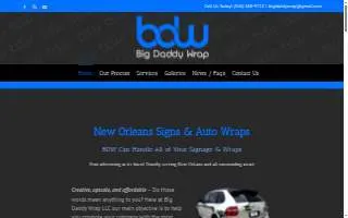 Big Daddy Wrap New Orleans - Custom Signs & Vehicle Graphics website