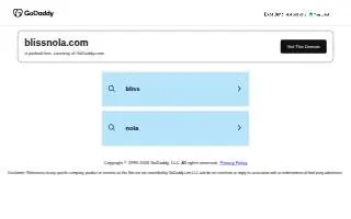 Bliss Nola website