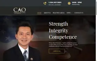 Cao Law Firm website