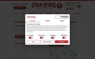 Cold Stone Creamery of Harvey website