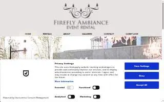 Firefly Ambiance Event Rental website