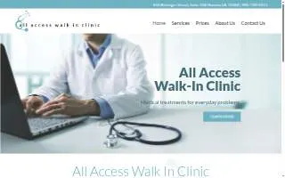 All Access Walk In Clinic LLC website