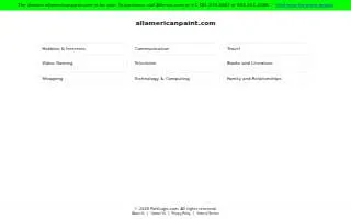 All American Paint website