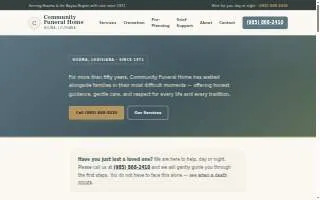 Community Funeral Home website