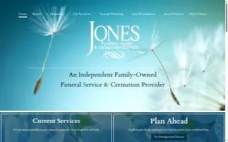 Jones Funeral Home website