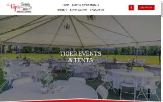 Tiger Events & Tents LLC of Houma website