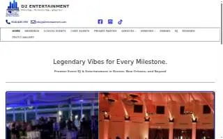 D2 Entertainment website