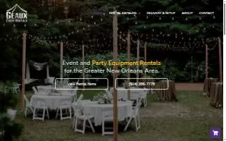 Geaux Event Rentals website