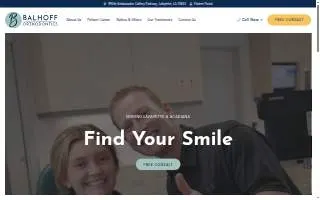 Balhoff Orthodontics website