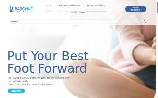 Baronne Foot Center of Lafayette website