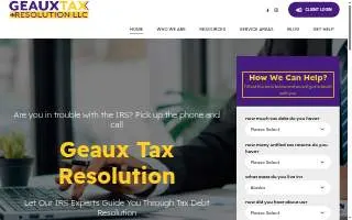 Geaux Tax Resolution of Mandeville website