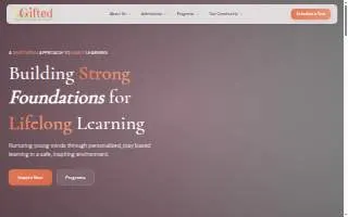 Gifted Early Learning Academy website