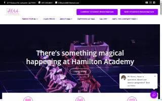 Hamilton Academy of the Arts website