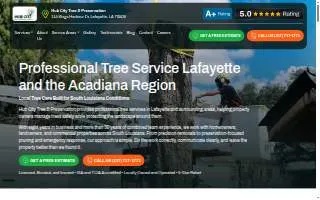 Hub City Tree & Preservation of Lafayette website