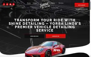 Shine Detailing LLC of Lafayette website