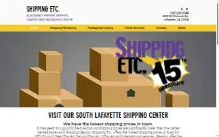 Shipping Etc website