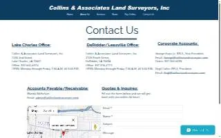 Collins & Associates Land Surveyors website