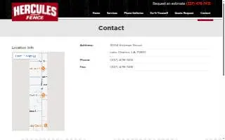 Hercules Fence website
