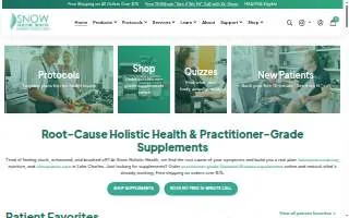Snow Holistic Health website