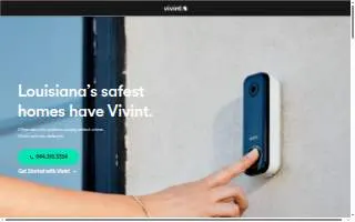 Vivint.Louisiana of Lake Charles website