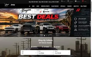 Bayou Chrysler Dodge Jeep RAM website