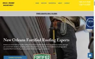 Real Home Roofing website