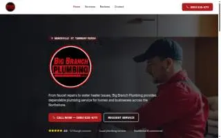 Big Branch Plumbing website