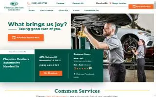 Christian Brothers Automotive Mandeville website