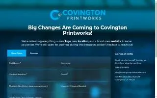 Covington Printworks website