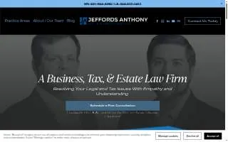 Jeffords Anthony PLLC website