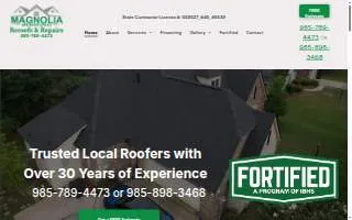 Magnolia Roofing website