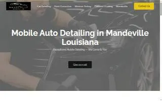 Mandeville Car Detailing website
