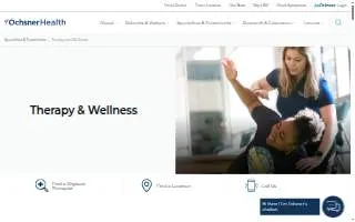 Ochsner Therapy & Wellness - Mandeville website