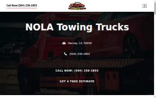 Nola Towing Trucks LLC of New Orleans website