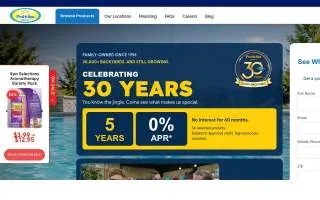 Pool & Spa Center website