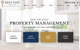Rent Easy Nola - Property Managment of Marrero website