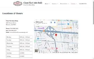 Clean Fleet Auto Body website